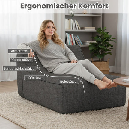 Inflatable Ergonomic Lounge Chair with Removable Cover