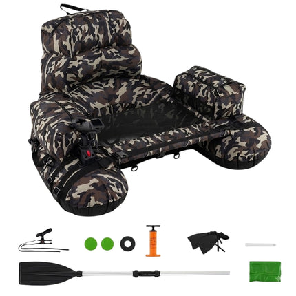 Inflatable Fishing Boat with Paddle & Rod Holder, 150kg Capacity