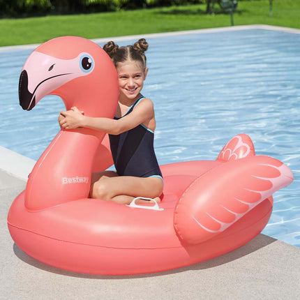 Inflatable Flamingo Pool Float, 138 x 107 cm, Kids 3+