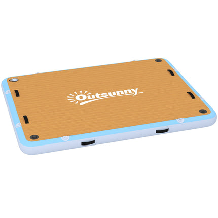 Inflatable Floating Platform, Non-Slip Deck, 4–6 Person Capacity