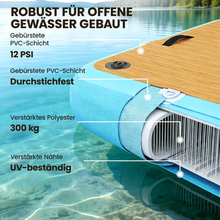 Inflatable Floating Platform, Non-Slip Deck, 4–6 Person Capacity