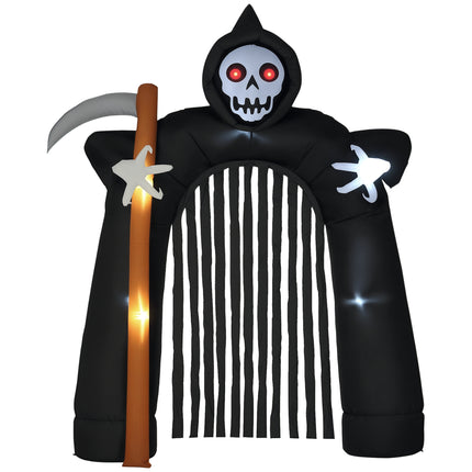 Inflatable Halloween Grim Reaper Archway with LED Lights