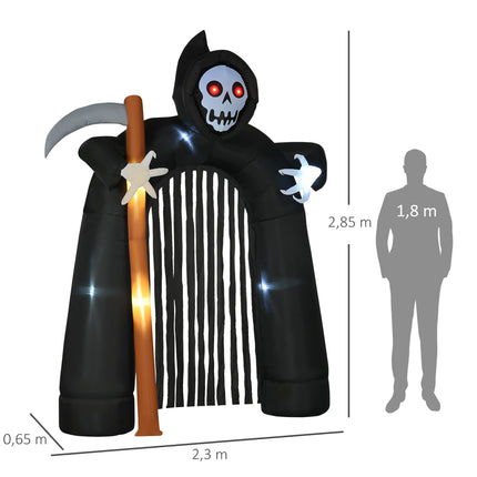 Inflatable Halloween Grim Reaper Archway with LED Lights
