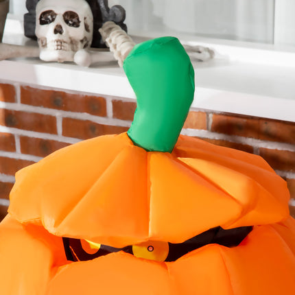 Inflatable Halloween Pumpkin with Cat, LED Lights, 76x64x115cm