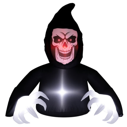 Inflatable Halloween Reaper with LED Lights and Blower