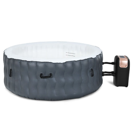 Inflatable Hot Tub, 4-Person, 108 Bubble Jets, Grey