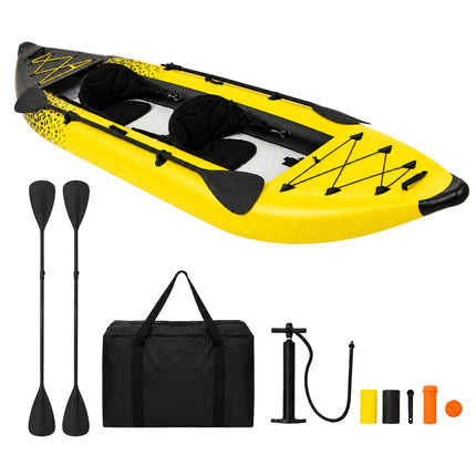 Inflatable Kayak Set with Aluminum Oars & EVA Seats