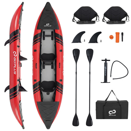 Inflatable Kayak Set with Aluminum Paddles and EVA Seats