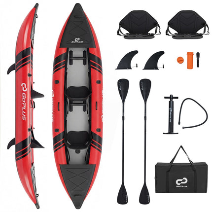 Inflatable Kayak Set with Aluminum Paddles and EVA Seats