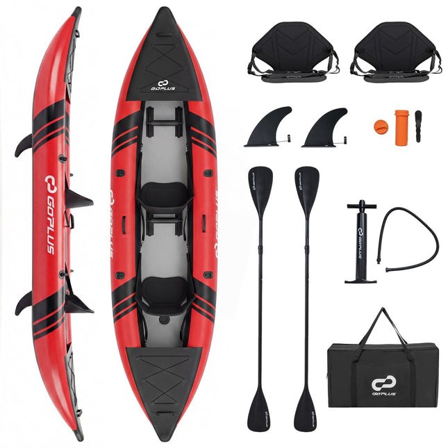 Inflatable Kayak Set with Aluminum Paddles and EVA Seats