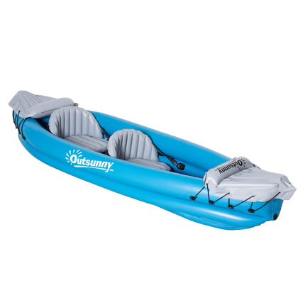 Inflatable 2-person kayak, PVC, blue/grey, air chamber