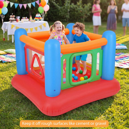 Inflatable Kids Bounce House with Ball Pit and Trampoline