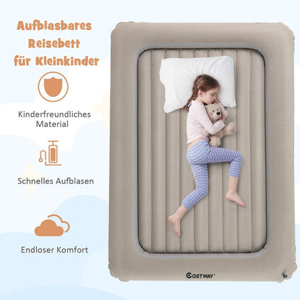 Inflatable Kids Travel Bed with Electric Pump & Bag