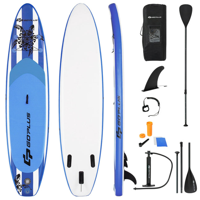 Inflatable Paddle Board 10.6 ft, Adjustable Paddle, Pump