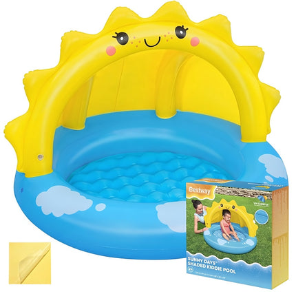 Inflatable Paddling Pool for Children 101 cm, Vinyl, 26 L, Repair Patch