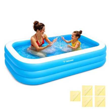 Inflatable Rectangular Garden Pool 185x130x50 cm