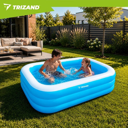 Inflatable Rectangular Garden Pool 185x130x50 cm