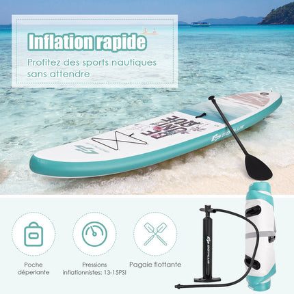Inflatable SUP Board 320 cm, Paddle Pump Backpack Set