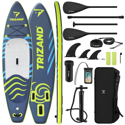 Inflatable SUP Board 320 cm with Adjustable Paddle, Pump, Backpack, Max 150 kg