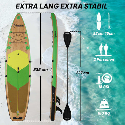 Inflatable SUP Board 335x82 cm with Seat & Accessories