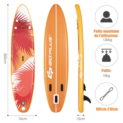 Inflatable SUP Paddle Board 320 x 76 x 15 cm, Kit