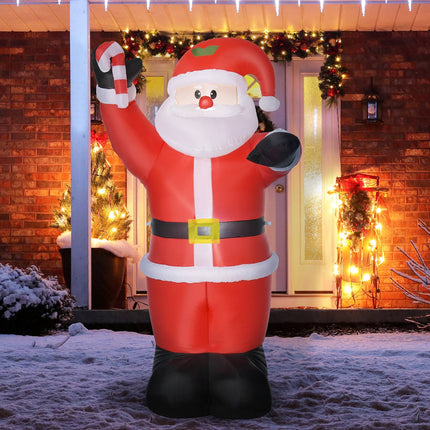 Inflatable Santa Claus with LED Lights, 240cm, Outdoor
