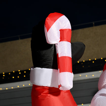 Inflatable Santa Claus with LED Lights, 240cm, Outdoor