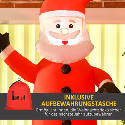 Inflatable Santa with Chimney, LED Lights, 210 cm