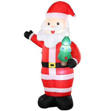 Inflatable Santa with LED Lights, 243 cm Outdoor Decor