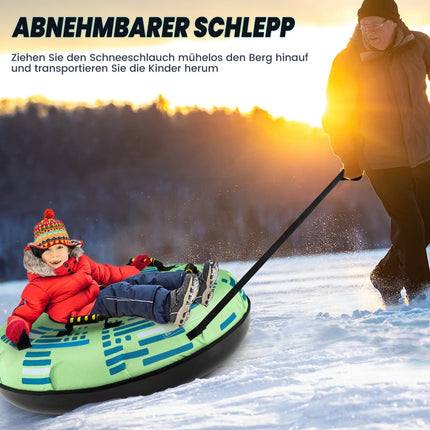 Inflatable Snow Sled with Tow Rope & Pump, Ø100 cm