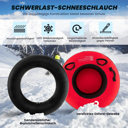 Inflatable Snow Tube 100cm with Pump & Tow Rope