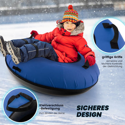 Inflatable Snow Tube 100cm with Pump & Tow Rope