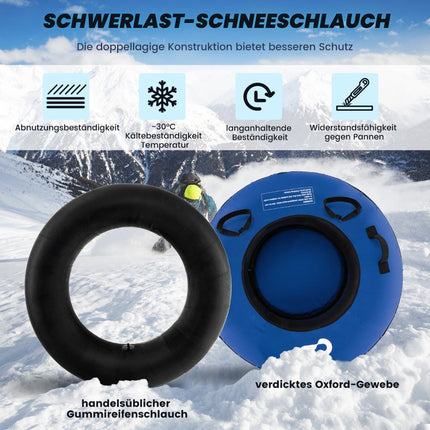 Inflatable Snow Tube 100cm with Pump & Tow Rope