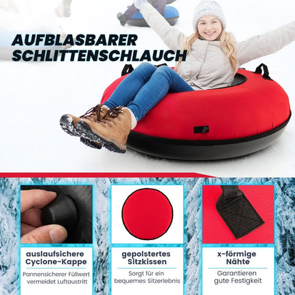 Inflatable Snow Tube 100cm with Pump & Tow Rope