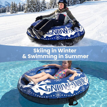 Inflatable Snow Tube 42 Inch With Detachable Tow Strap