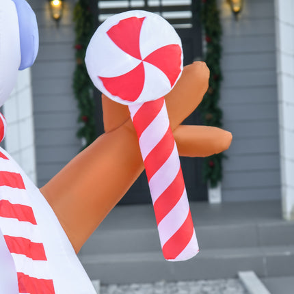 Inflatable Snowman with Rotating Lights, 2.4m, Indoor/Outdoor