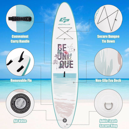 Inflatable Stand Up Paddle Board 10.5 Ft With Paddle, Pump