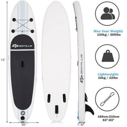 Inflatable Stand Up Paddle Board 10 Ft, Paddle and Pump