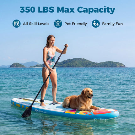 Inflatable Stand Up Paddle Board 11 Ft, Backpack, Kayak Rings