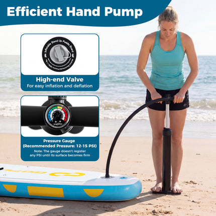 Inflatable Stand Up Paddle Board 11 Ft, Backpack, Kayak Rings