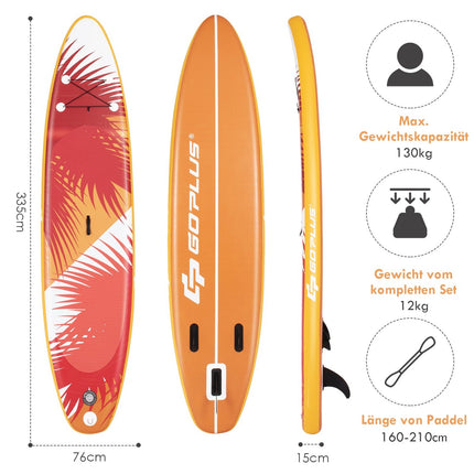 Inflatable Stand Up Paddle Board Inflatable Stand Up Paddle Board 335 x 76 x 15 cm Orange