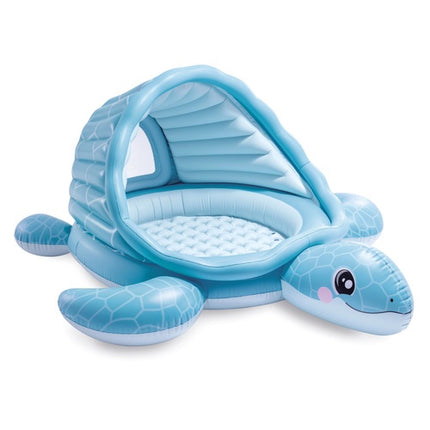 Inflatable Turtle Pool with Roof – 218 x 206 x 97 cm