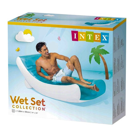 Inflatable Water Lounger, Ergonomic, 191x99 cm, Turquoise