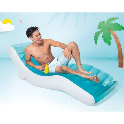 Inflatable Water Lounger, Ergonomic, 191x99 cm, Turquoise