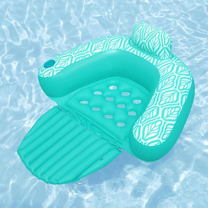Inflatable Water Mattress Chair with Cup Holder, 145x120 cm