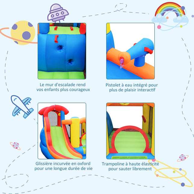 Inflatable Water Park Bounce House With Slide, Pool, Blower