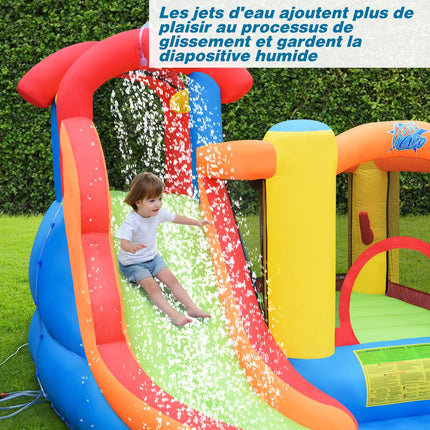 Inflatable Water Park Bounce House With Slide, Pool, Blower