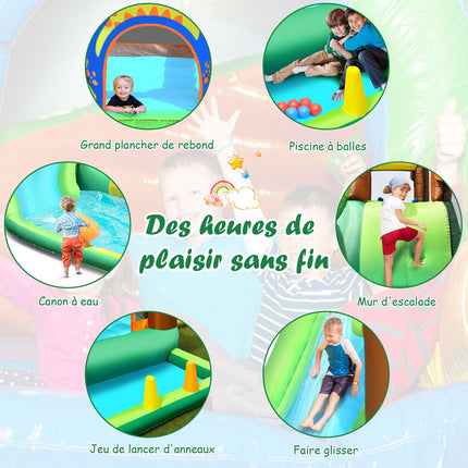 Inflatable Water Park With Slide, 368x303x230 cm