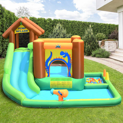 Inflatable Water Park With Slide, 368x303x230 cm