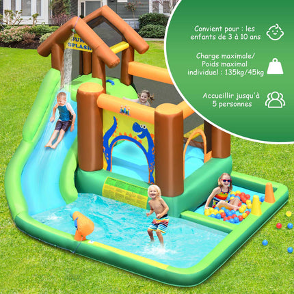 Inflatable Water Park With Slide, 368x303x230 cm